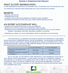 Cost Segregation Analysis One-Pager